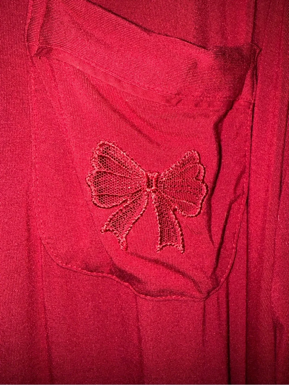 Victoria’s Secret SoSoft Modal Bow Button Down Sleep Shirt. L 🎀